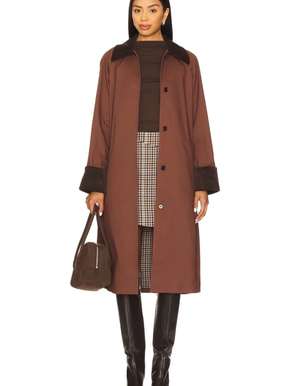 NWT. Rails Nial Skirt in Mocha Check. XS. - Picture 5 of 6